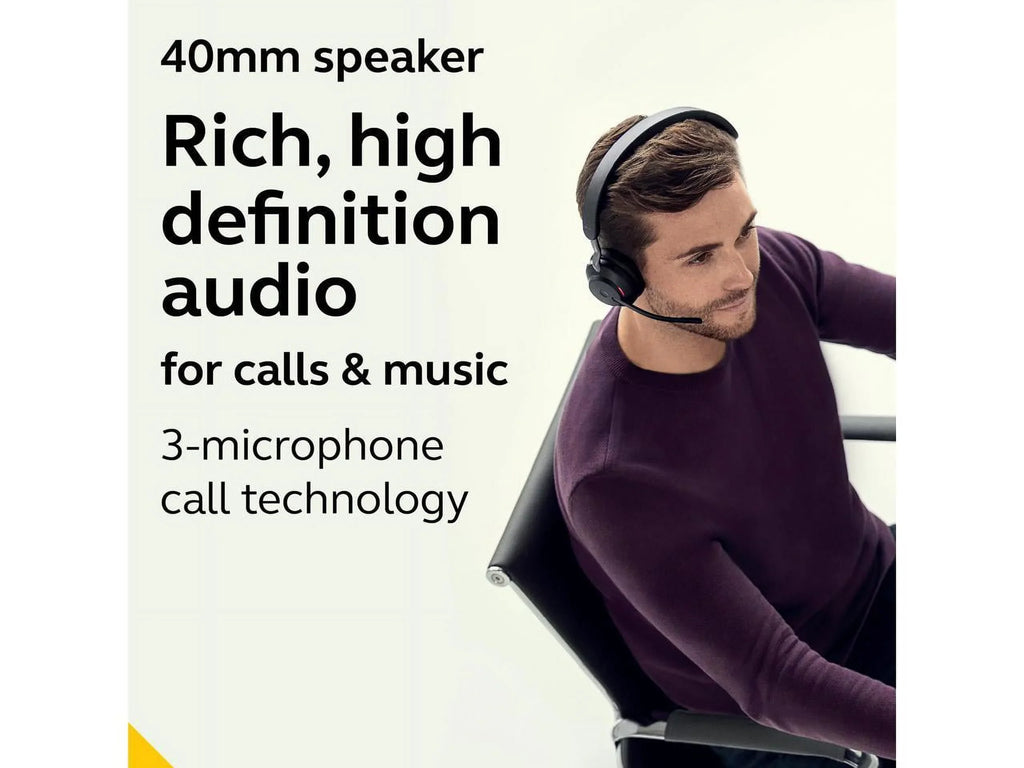 Headphones with Charging USB-C Jabra Music Headset MS 65 Stand Wireless Evolve2 Mono Black - /