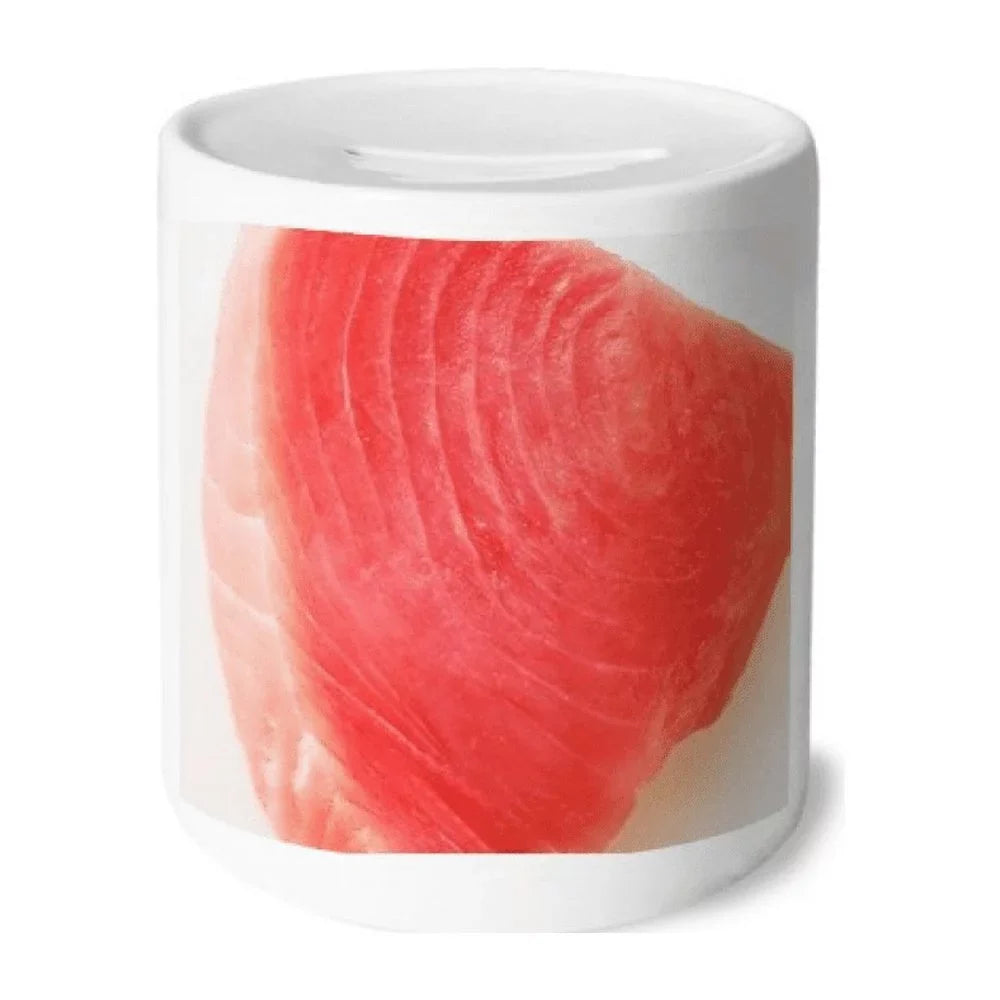 Case Bank Piggy Coin Meat Money Sashi Texture Food Cerac Salmon Box