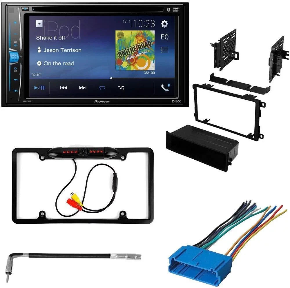 and Bundle Kit Dash Bluetooth Pioneer 1996-1999 KIT2402 Din Car LSS Camera, / Stereo Multimedia Double Oldsmobile Kit for Backup - Touchscreen, Installation with DVD