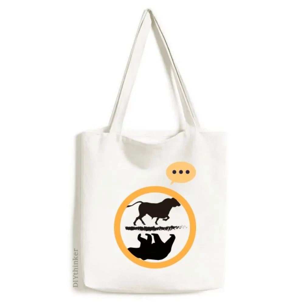 Expression Stock Reflection Sack Shoulder Market Tote Bull Bag Canvas