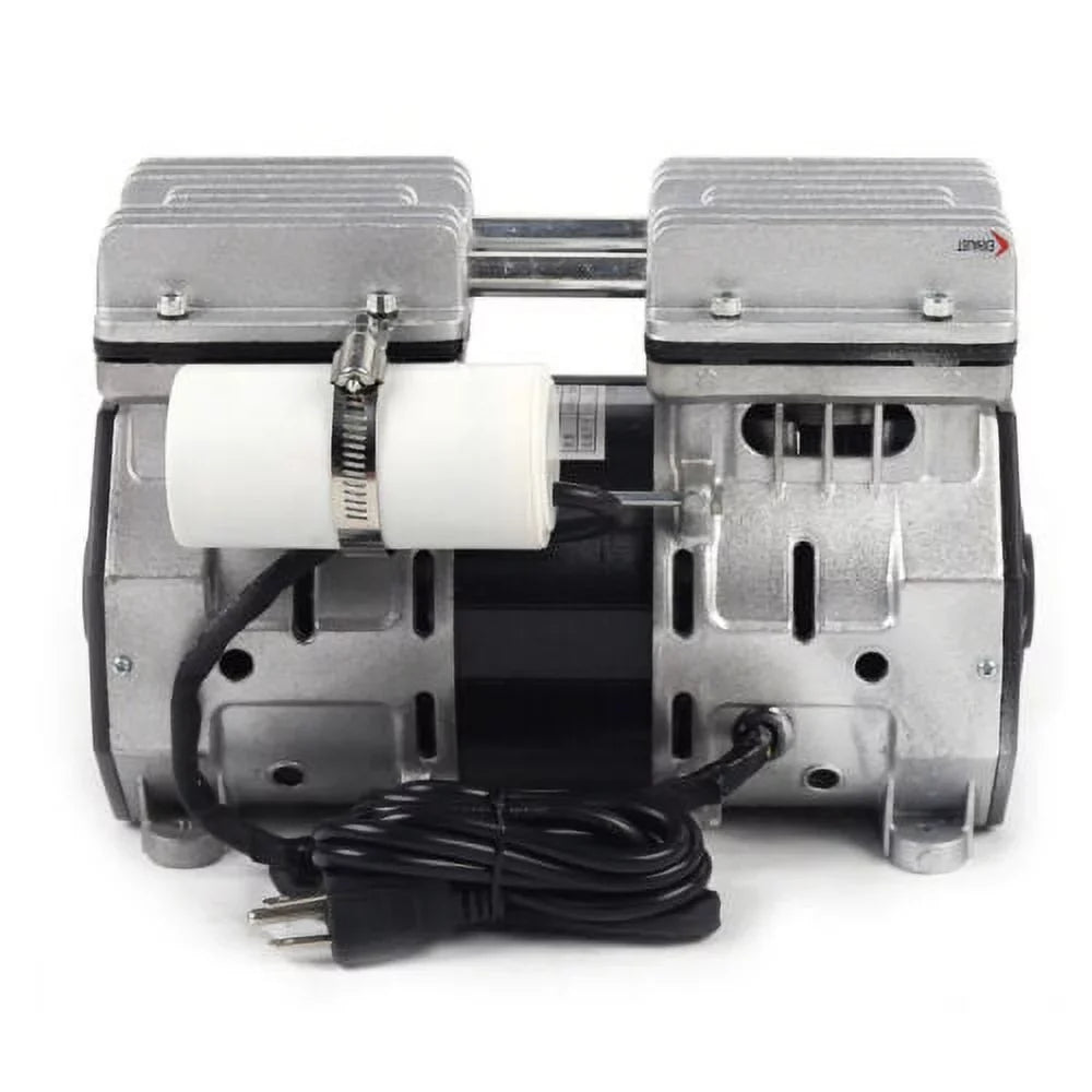 8 Double-Cylinder Piston Compressor 110V 1400 Vacuum Bar 680mmHg rpm Oilless