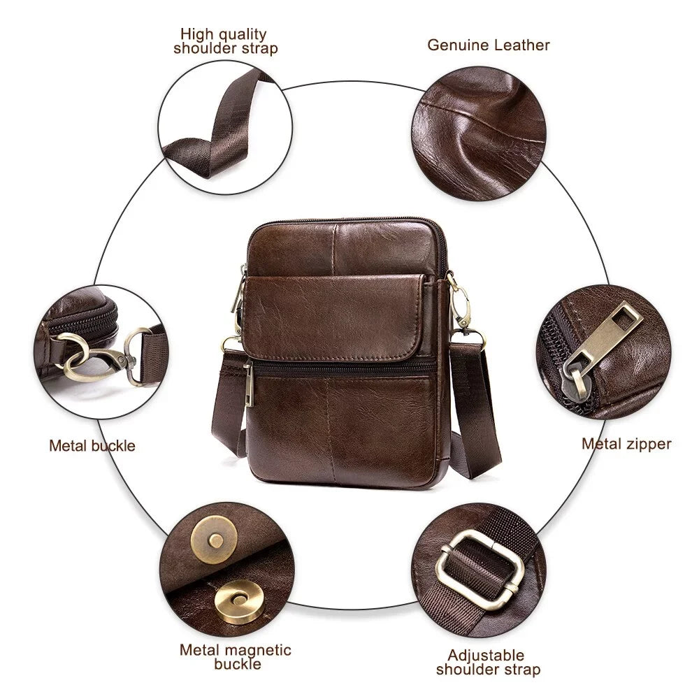 Genuine Mini Bags Small Bag Bags Messenger Crossbody Leather Men's Men's Designer Shoulder for Men Leather Bag Handbags