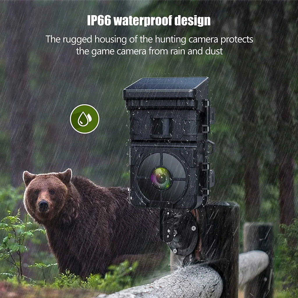 120°Wide Speed Cam Lithium Trail Built-in 0.1s Hunting Rechargeable Night 2500mAh 24MP Vision Camera Camera CAMPARK Solar Waterproof Battery Activated with Angle 1080P Trigger Motion IP66 Game