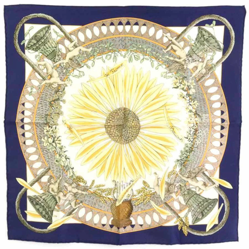 Unisex Scarf (Good) Silk Hermes AMOURS Carre HERMES Multicolor Petit Pre-Owned e55908