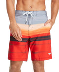 Ombré Gradient 20" Board Shorts, Stripe Speedo Stretch 2XL Men's Black,