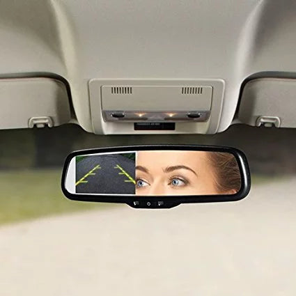 camera Rearview Mirror Replacement Universal and 3.5-inch Monitor w/ back screen up OEM-Style