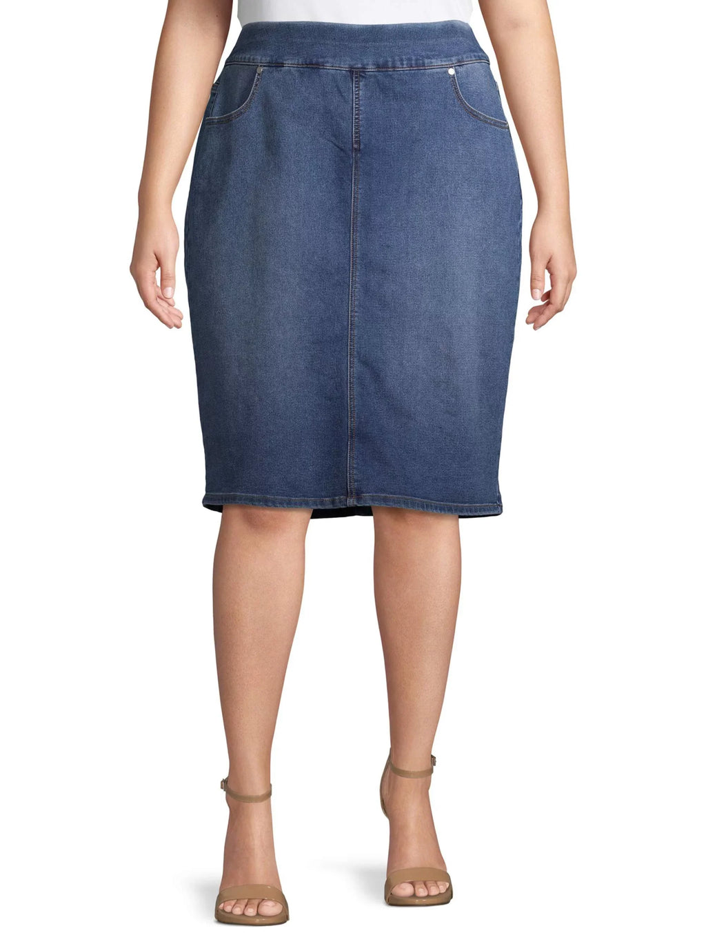 Skirt Plus Size Denim Ford Alivia Women's Pull-On