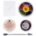 Kit - Makeup Block Perfect Cosmetics 6 Blood Scar Spatula, and Wax for Makeup Paste, FX Special and with - Double Theatrical Color Foam Bruise Sided Narrative Starter Sponge Scab Wheel, Effects