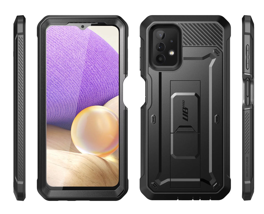 for Designed Case Built-in Version], Unicorn Beetle 4G SUPCASE Samsung Pro Rugged Galaxy Fit Series A32 with Kickstand Screen 5G Full-Body Holster Protector & (Black) Case [Not