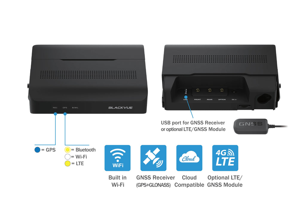 Inside BlackVue Cloud 64GB Parking Built-in Front WiFi Rear Mode | GPS | Dashcam 1080P Box DR770X