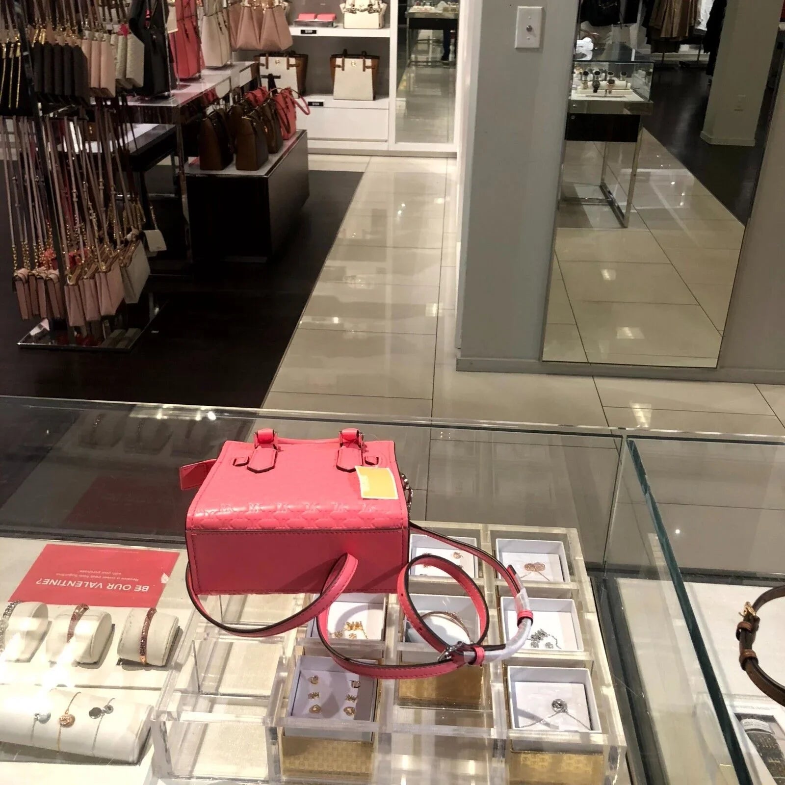 Vegan MINI Shoulder Crossbody Rose Kors Satchel XS PVC Bag Hamilton Michael Tea