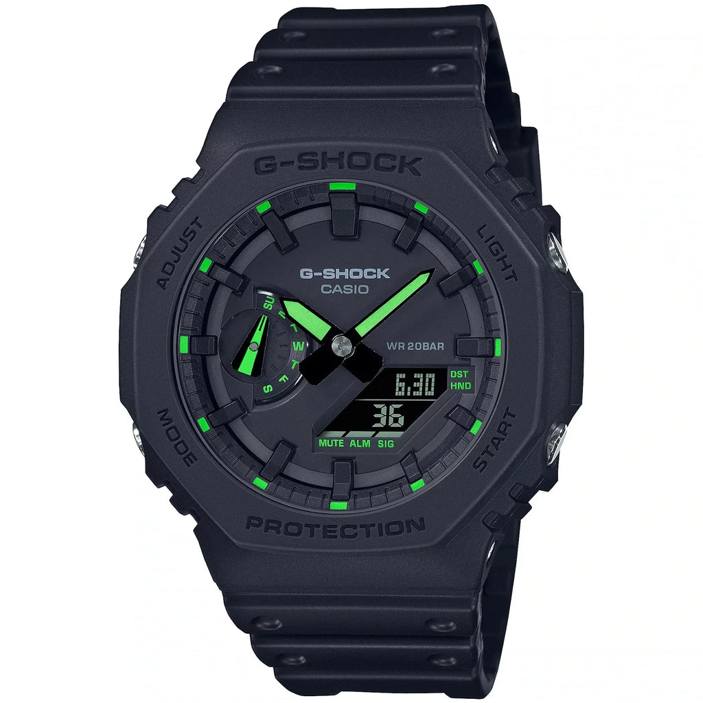 G-Shock Neon Limited GA2100 Green Edition Black