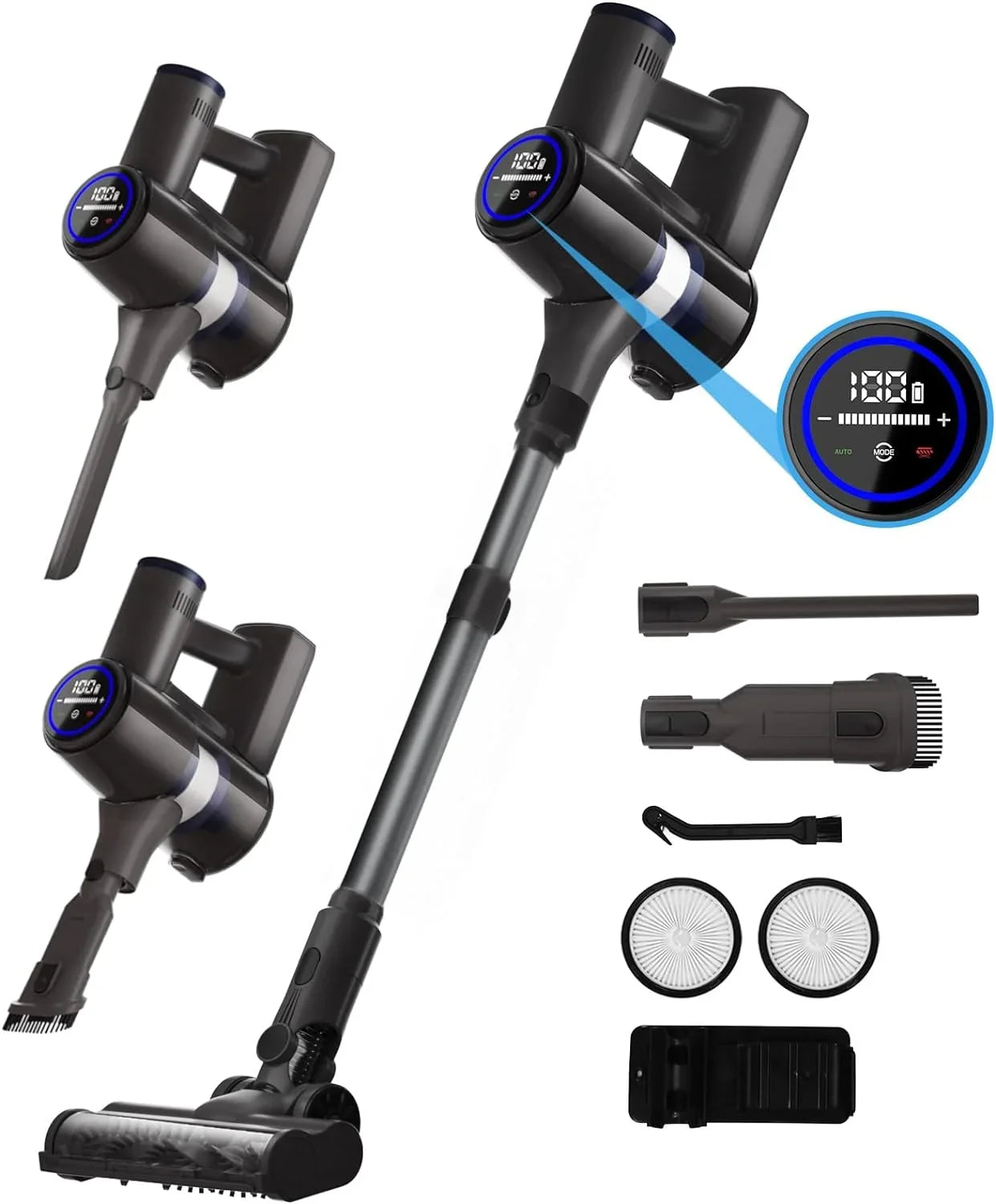 Vacuum Cleaners Power and Cordless Hair Cleaner Mins 50 Vacuum Hardwood Cleaner Home Pet 28KPA, for Floor with Cordless Carpet, Stick Modes, 7 Vacuum RunTime