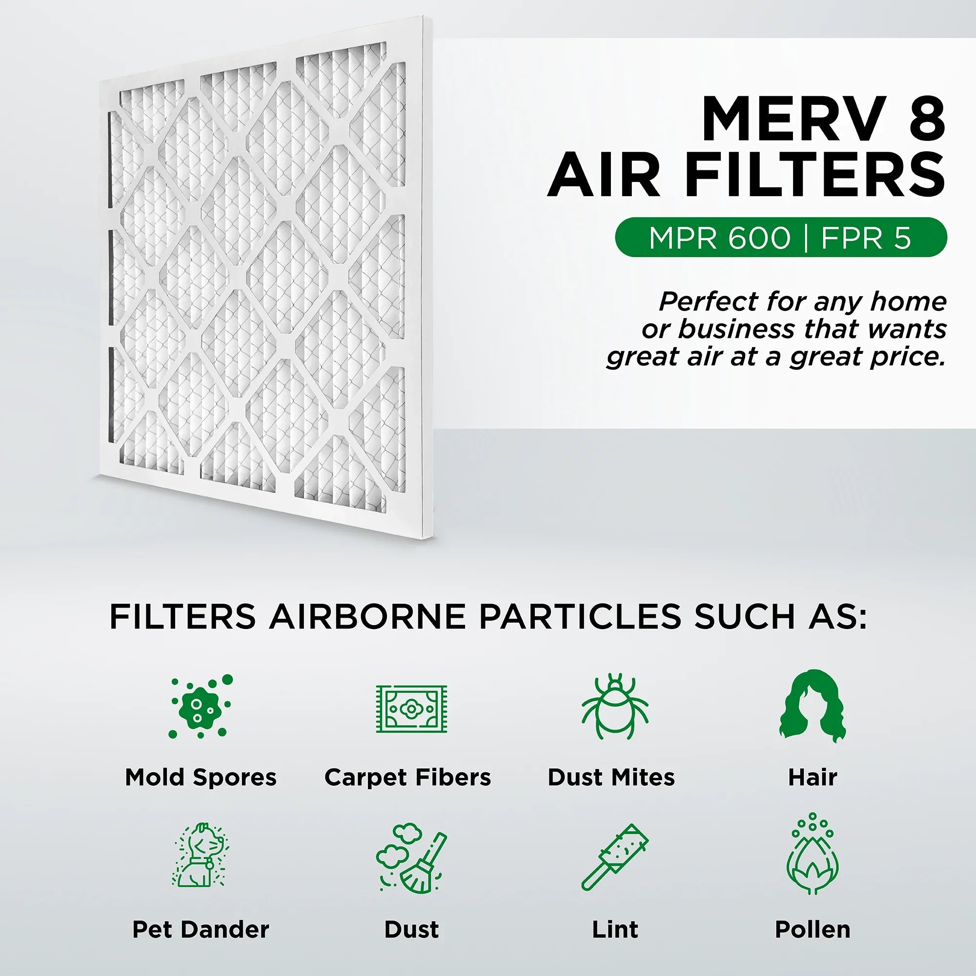 x MERV 0.75 (Actual Size: Air Filters. x Furnace 13.75 13.75 Pleated 6. Inches) Air 8 Pamlico 14x14x1 AC Quantity