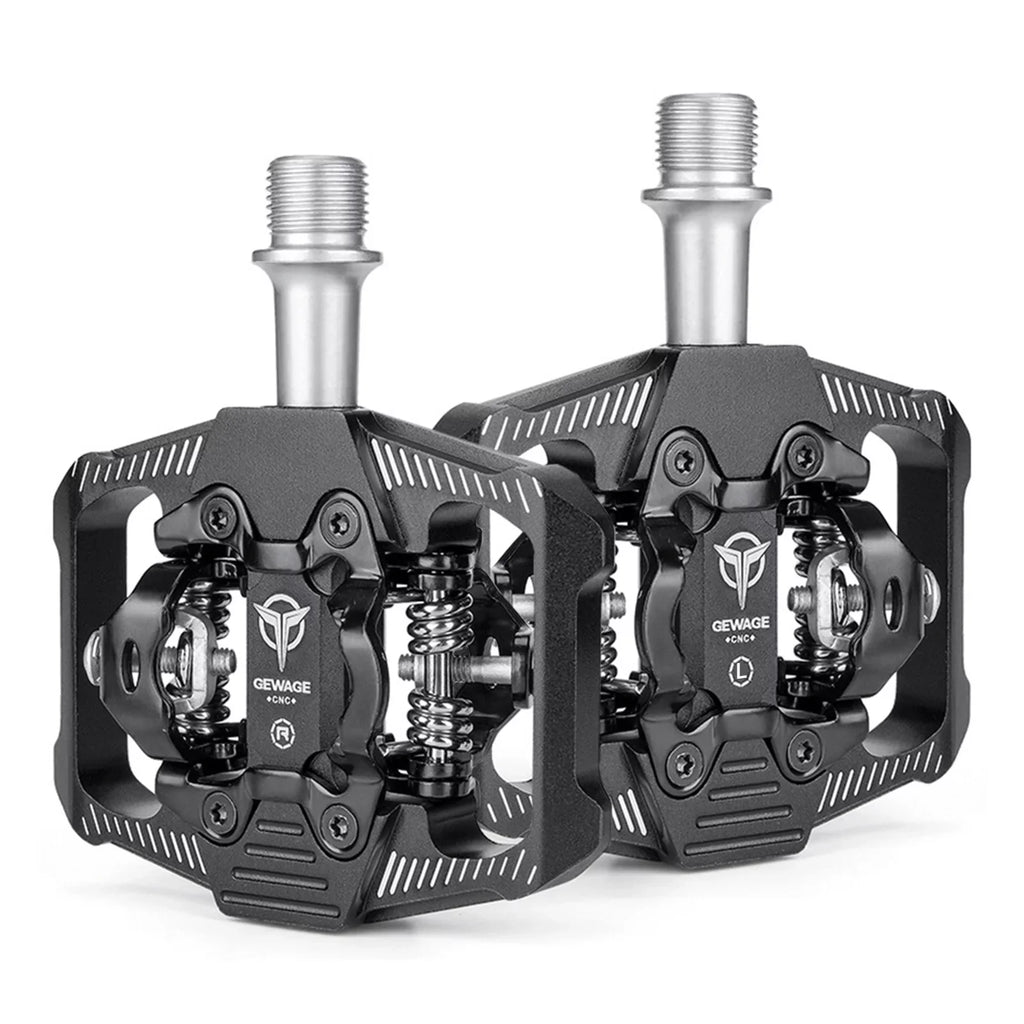 Double with Clip Pedals MTB Optimal Transfer Sided for Cleats Efficient Pedals