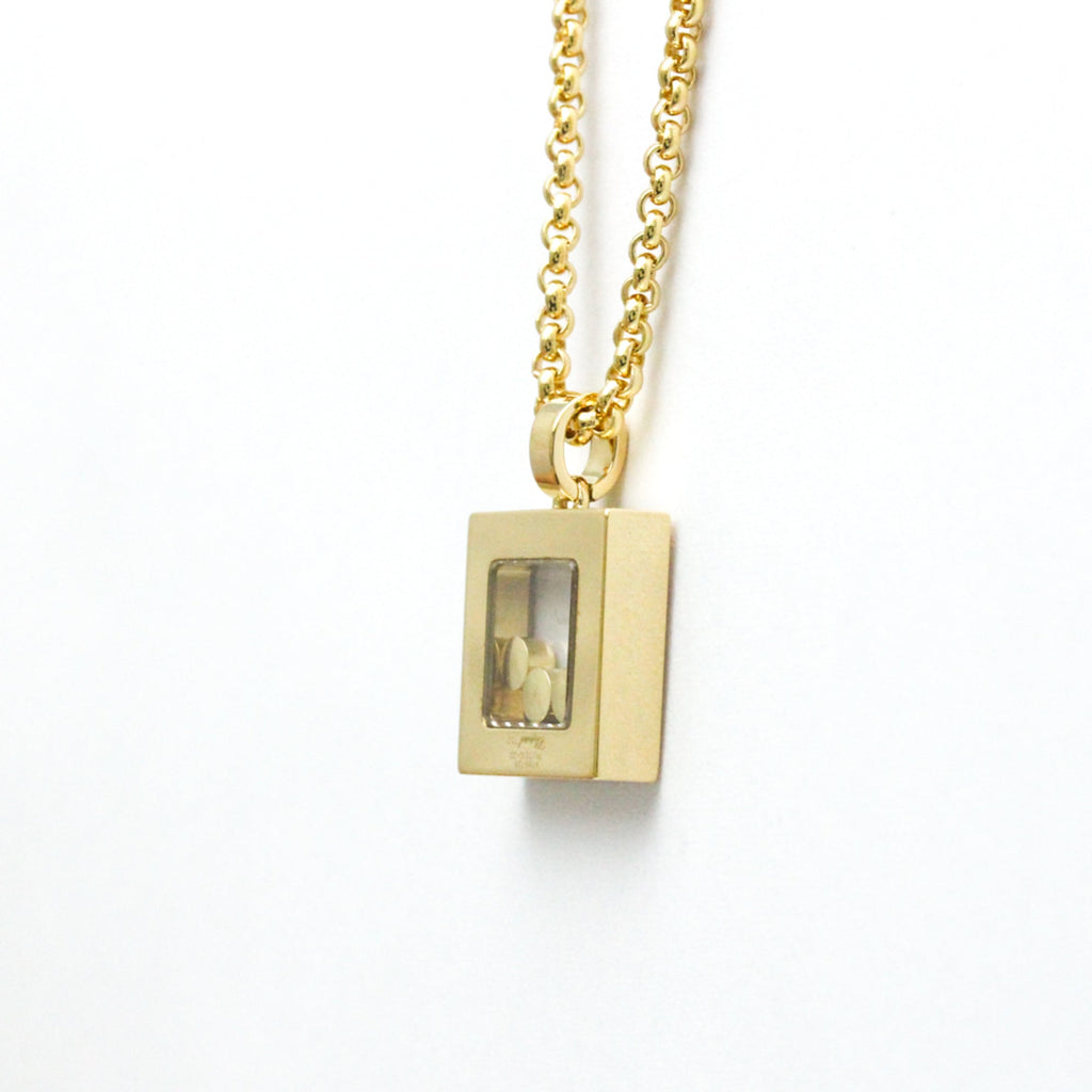 Men,Women Pendant Necklace (Good) Happy (Gold) Fashion (18K) Diamonds Chopard Necklace Pre-Owned Yellow Diamond Square 79/3210 Gold
