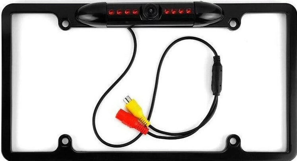 Black Backup Frame JVC License Camera Rearview KWM856BW KW-M856BW for Plate