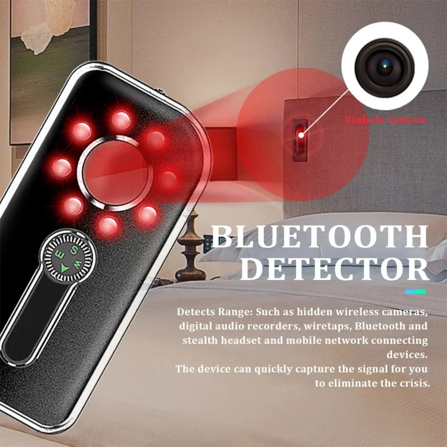 K300 RUseeN Anti Signal Spy Phone Detector GPS Camera Hidden Anti-theft Wireless