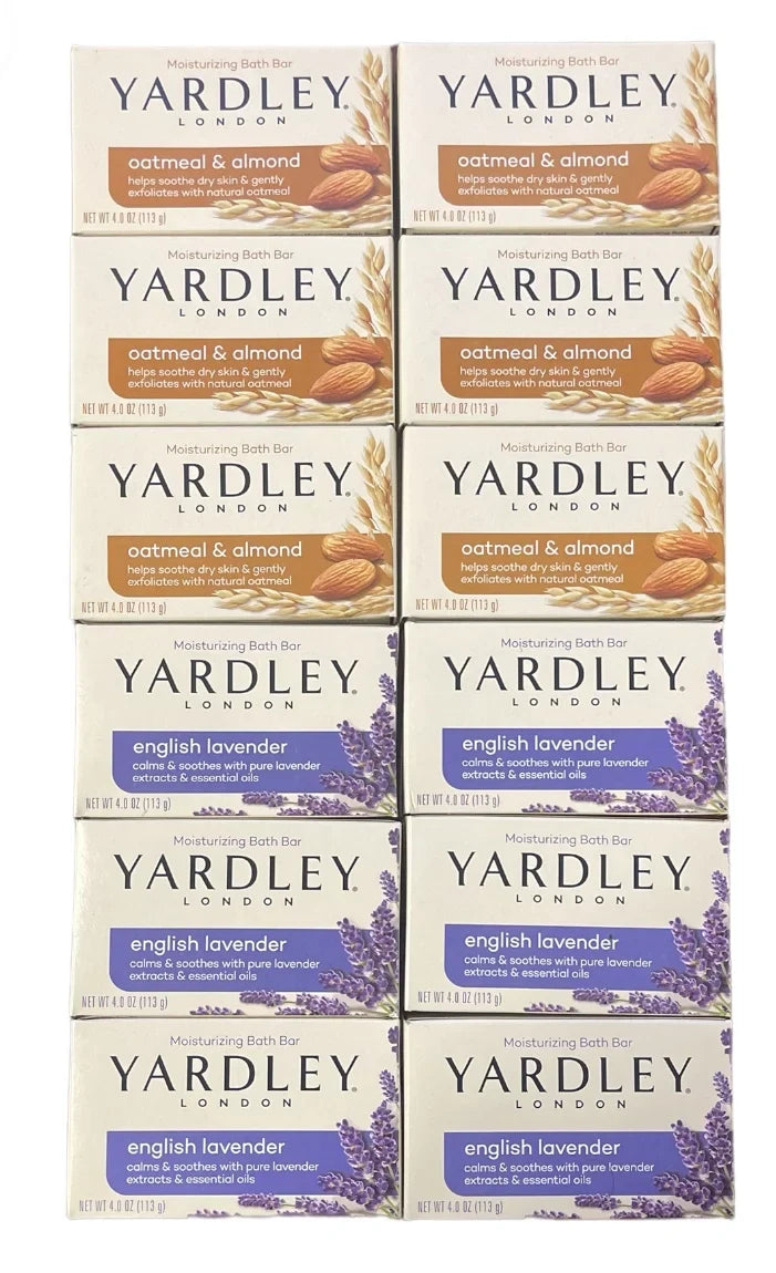 & Lavender Bar, oz Bar, 6 4.25 Bath Yardley PCS, oz Yardley 6 Bath 4.25 PCS Almond English Oatmeal