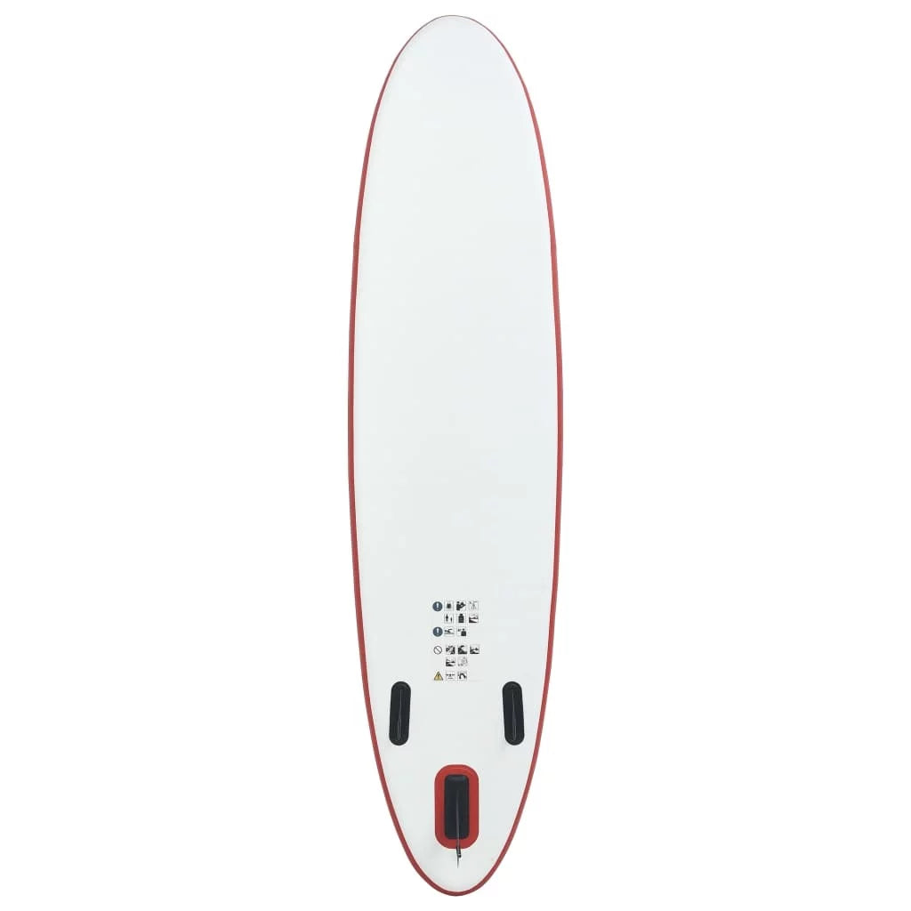 Inflatable Paddle Board Stand Surfboard and - White Striking Red An in Up Set