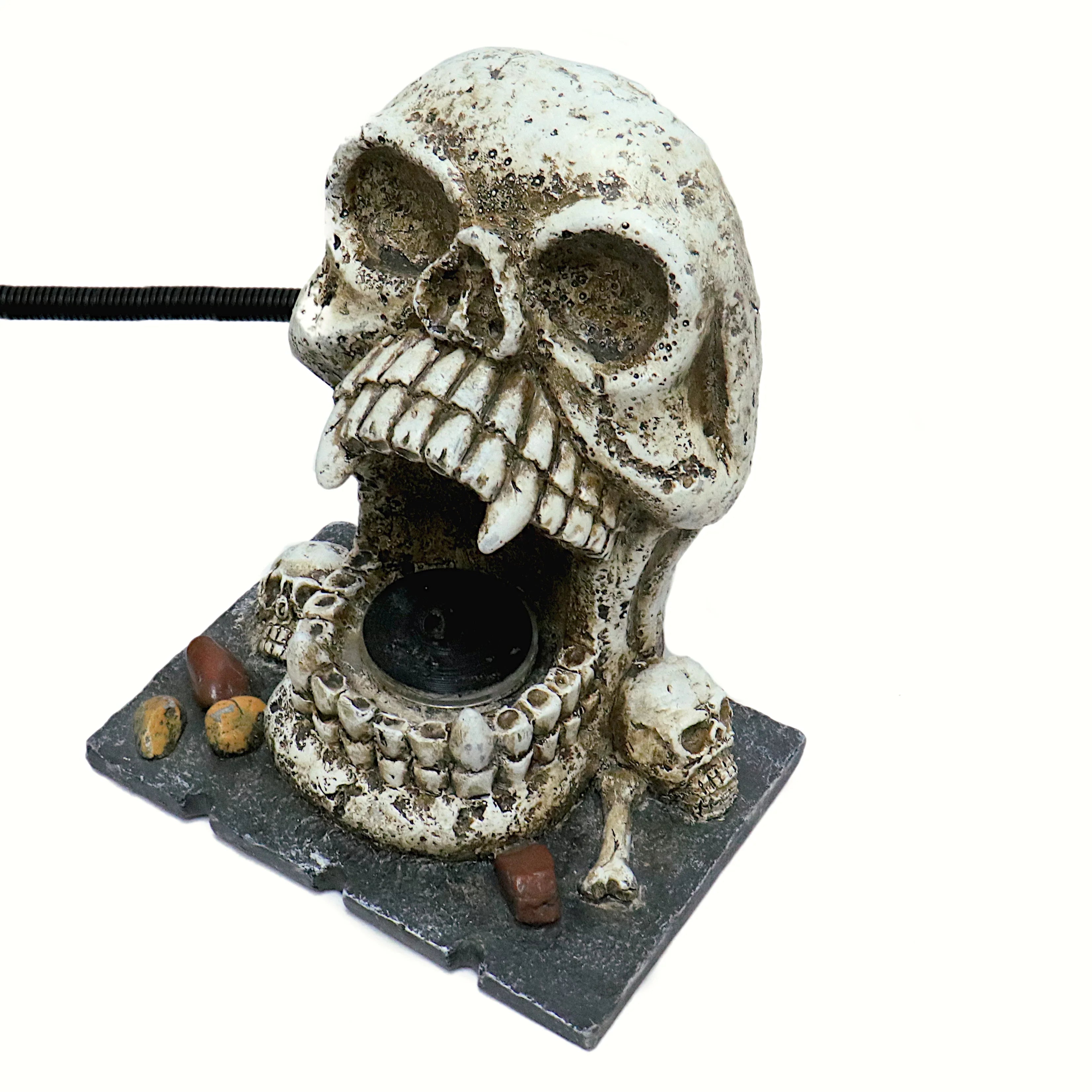 Custom Feature Decorative Skull Statuary Spitter Outdoor Fountain Water Pro