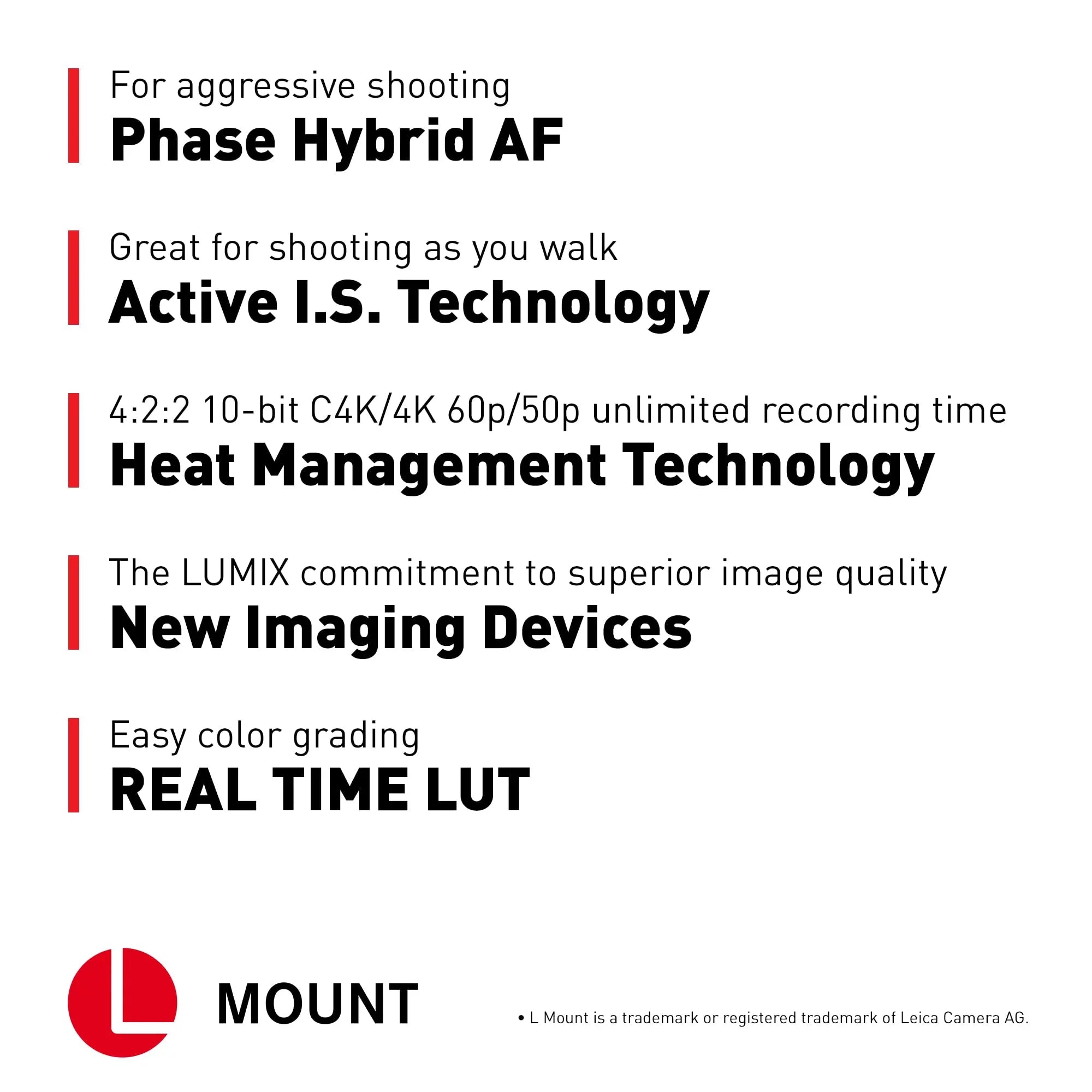 Active Full Hybrid 10-bit Unlimited S5II Mirrorless 24.2MP Panasonic Camera, with Phase 4:2:2 New LUMIX Recording Technology, I.S. - Frame AF, DC-S5M2BODY