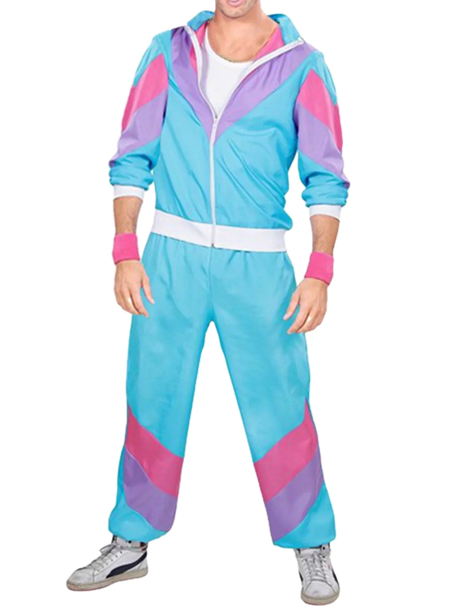Retro Patchwork 90s Pants Hop Hip Coat Outfits, Tracksuit, Costumes