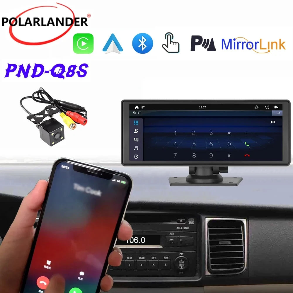 Auto Bluetooth Stereo,Newest Bluetooth/FM Portable Player with Car with Unit Camera Screen Carplay&Android Stereo FM Navigation 9.3 Inch Car Wireless Touch TF Transmitter,AUX, Synchronization/Rear