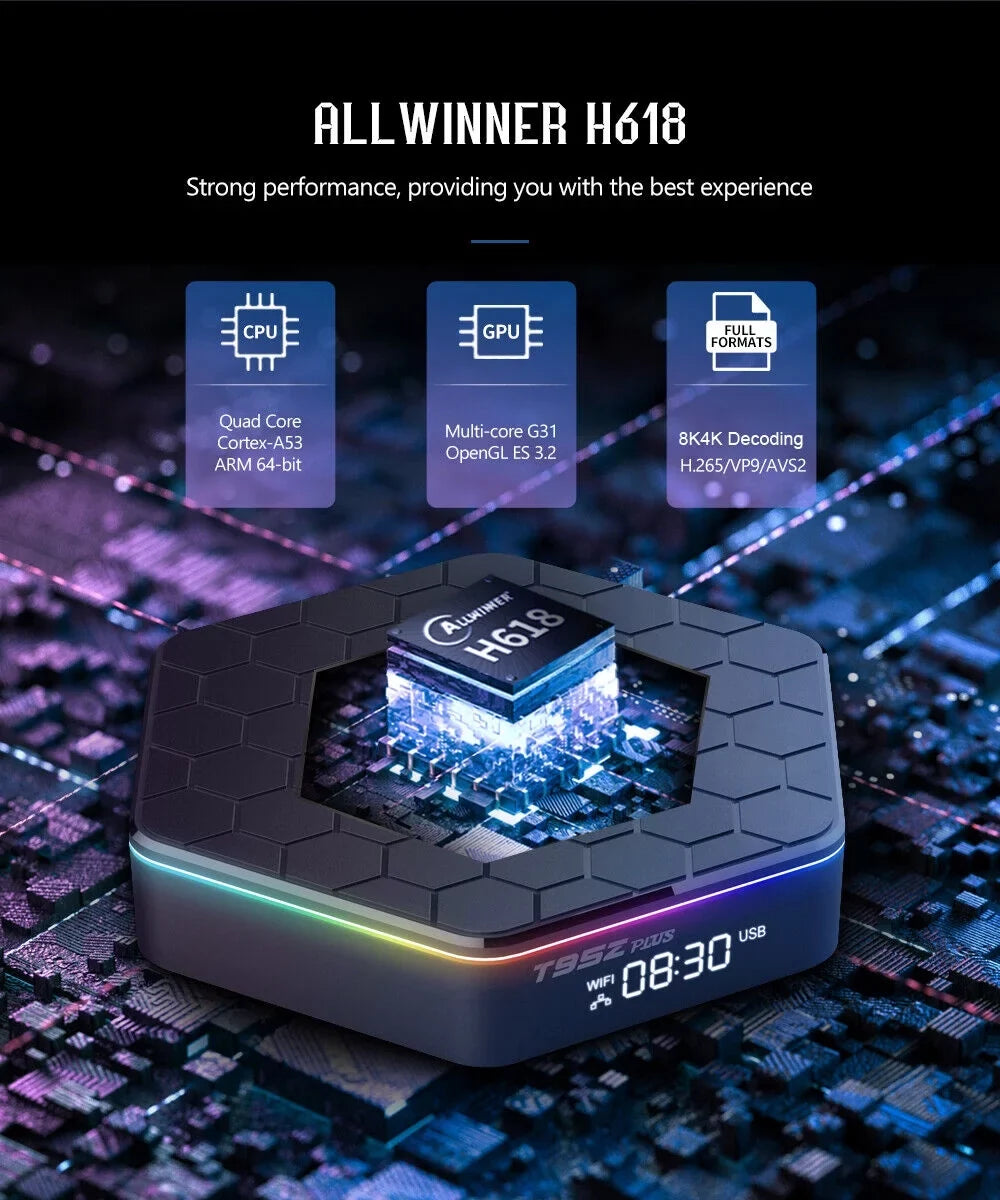 Android 6K JahyShow UHD Enjoy T95Z Quality and Box: Smart TV Features Plus 12.0