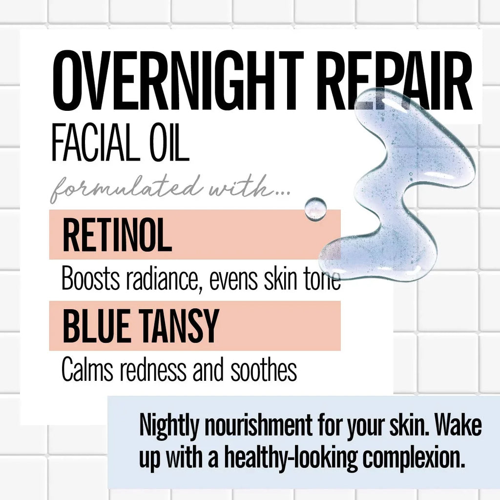 Repair Oil Labs Valjean Blue Soothe - Facial and to Overnight - Redness Calm Tansy Helps Cruelty Skintone, Free, and Even Retinol Vegan(1.83 oz)