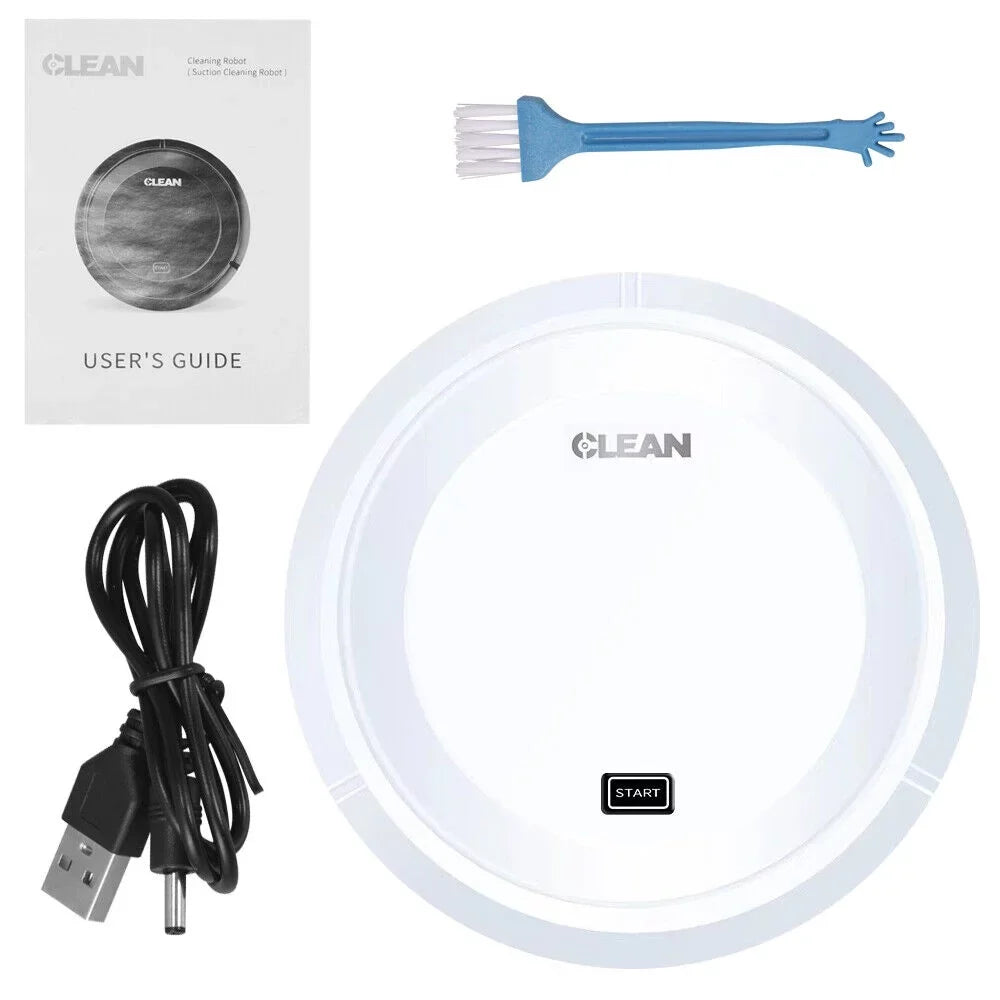White Smart Robot by Vacuum Cleaner - Sweeping, USB JahyShow Rechargeable