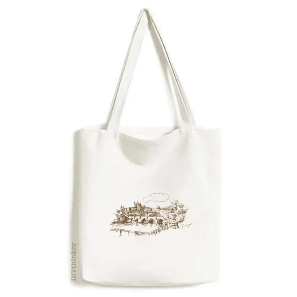 Bag Czech Charles Casual Tote Landmark Shopping Handbag Bridge Canvas Satchel Prague