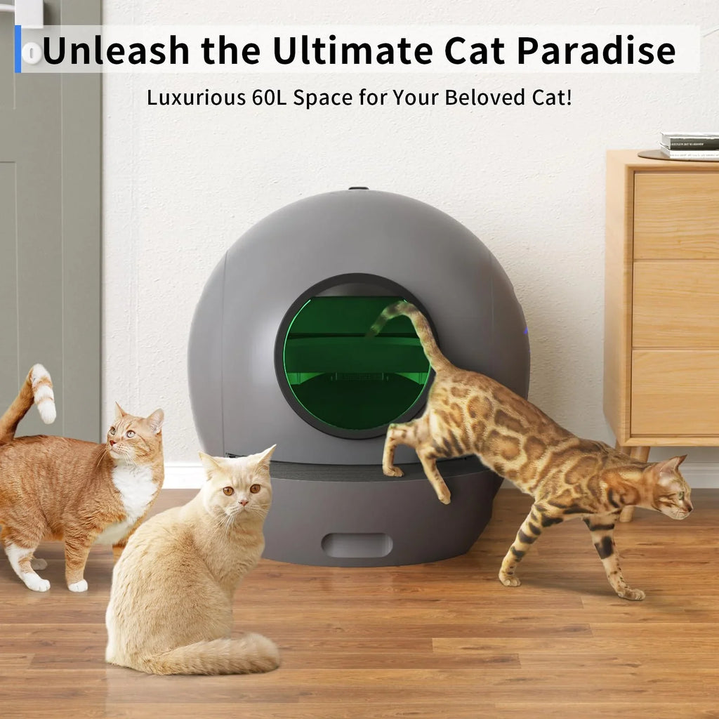 for Automatic Litter ELS Box Self Cat Box, Cats Multiple Control Litter Cleaning APP PET Cat Gift