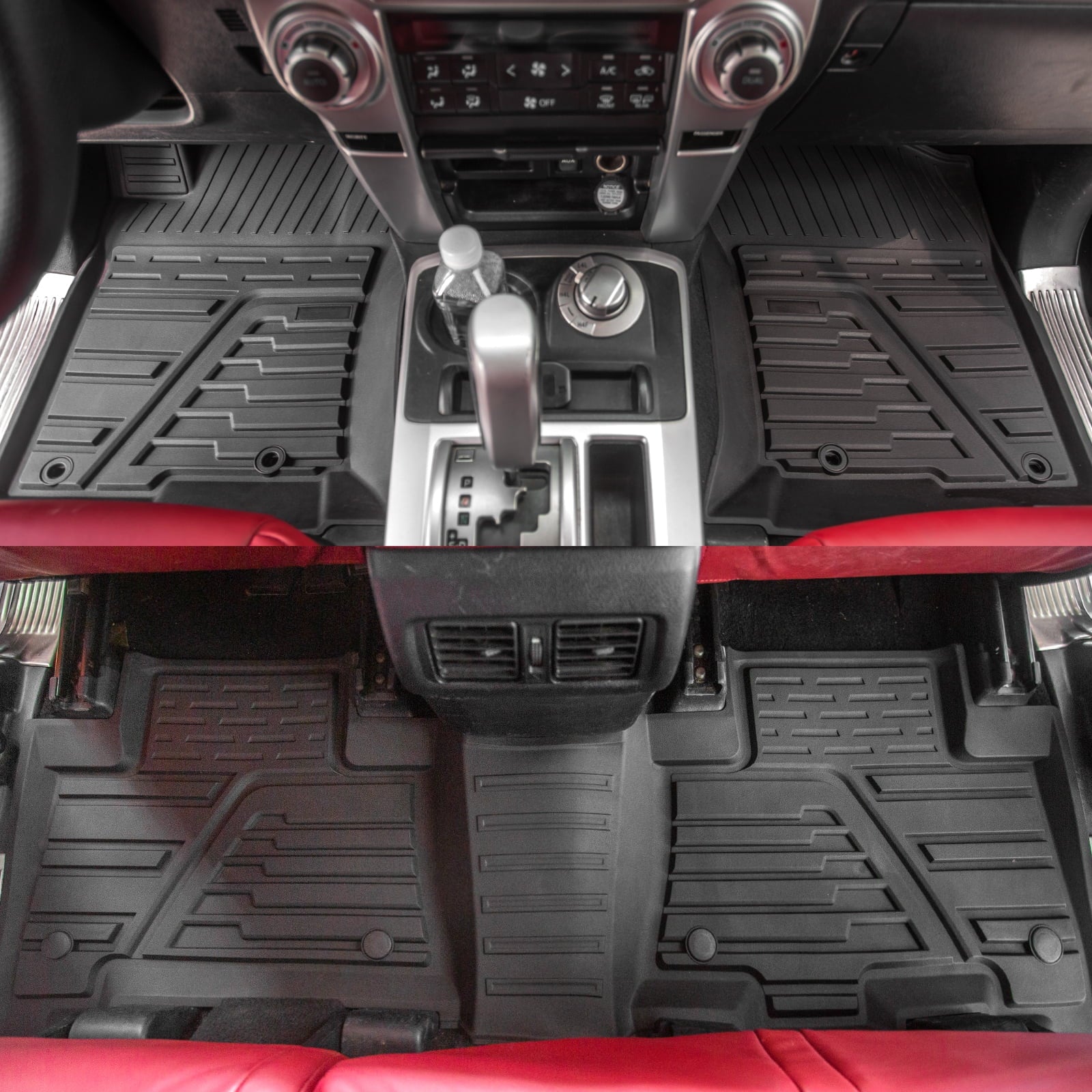 (Fit Seat Tray) Cover Mat Weather Toyota Accessories Mat Without 2022 Back 4 Floor Sliding 4Runner Cargo Runner Liner All Fit Protector Cargo Trunk 2013-2023 Mats