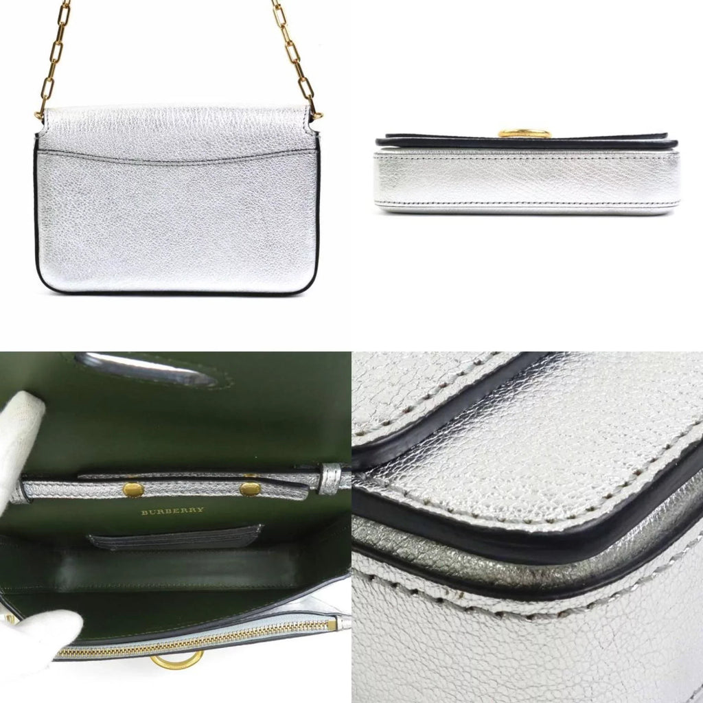 silver bag (Good) diagonal shoulder leather Burberry BURBERRY ladies Pre-Owned