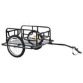 51.2"x28.7"x19.7" Steel Cargo Trailer Black Irfora Bike