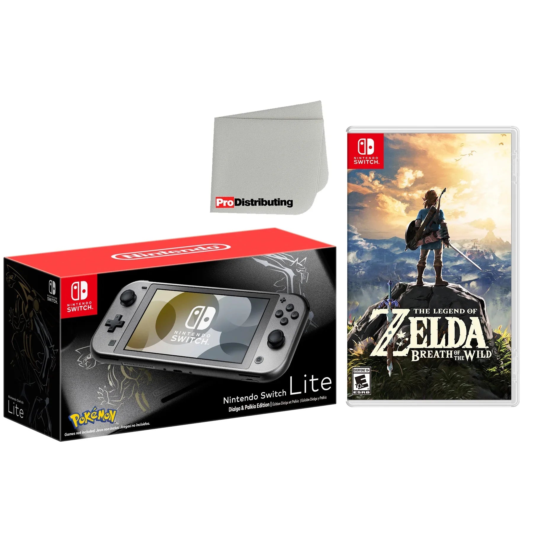 Breath with Nintendo of 32GB & Palkia Dialga Bundle Game The Wild Console Pokemon of Legend Switch Edition Game Lite Handheld Zelda: the Video