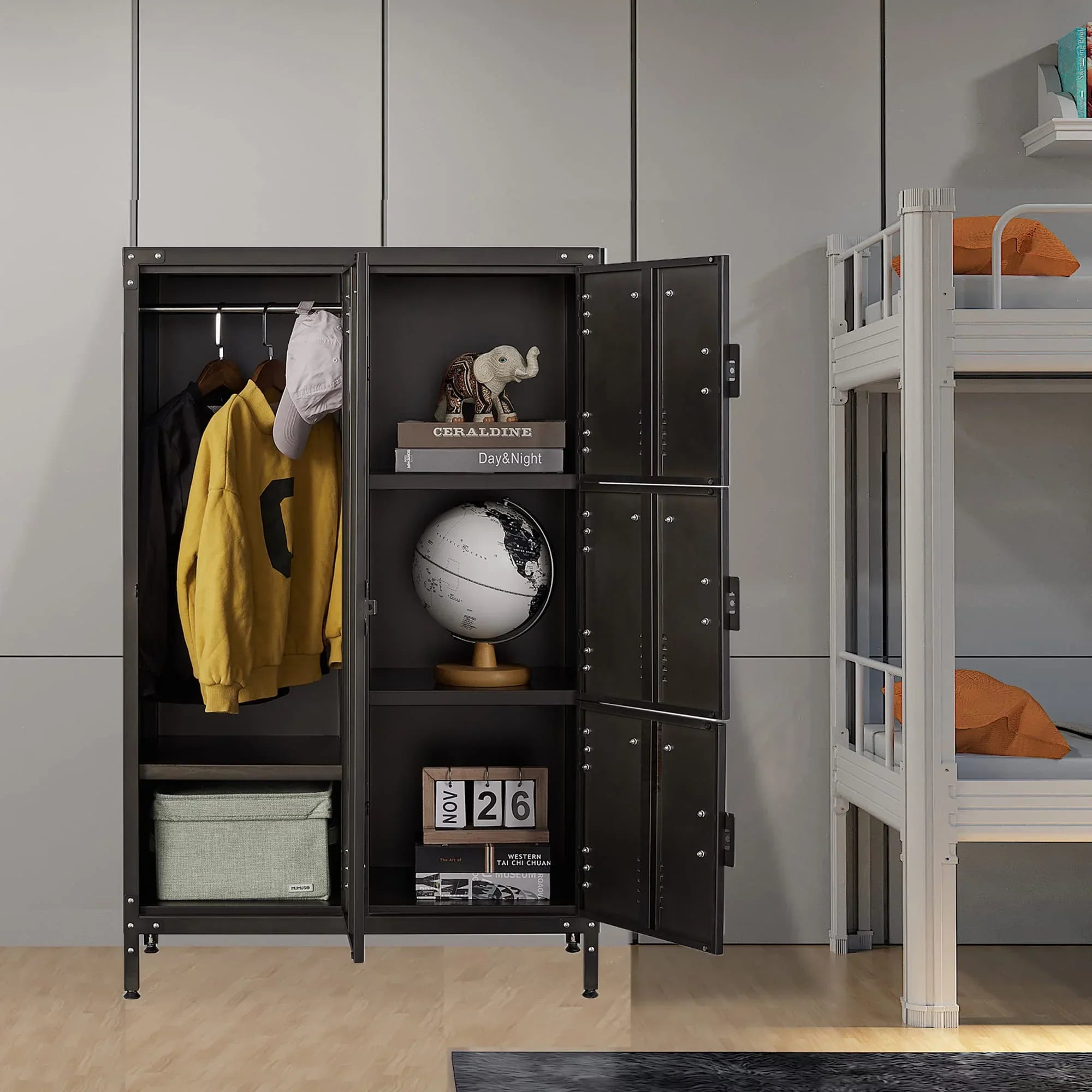 for for Lockable Door Storage Lockers 4 STANI Employees,71" Office Sundries,Gym,School Metal Cabinet Steel Staff,Home with