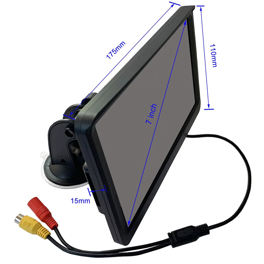Monitor LED Parking Cable 7" SUV Installation Assist LCD Screen 8 Easy Park Camera Car Waterproof Vehicle Rearview Car System 10M Video