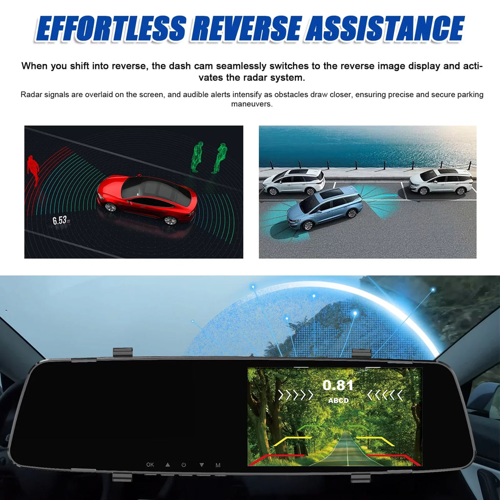 Screen 4 4.3 Inch Reverse 1080P Inch Camera,Camera Dazzduo Reverse Support Dash Rear Cam Inch Dash Dash Radars Camera Reco Screen Dual Radars Rear DVR Dash Dual 4.3 Rear Radars Camera Rear