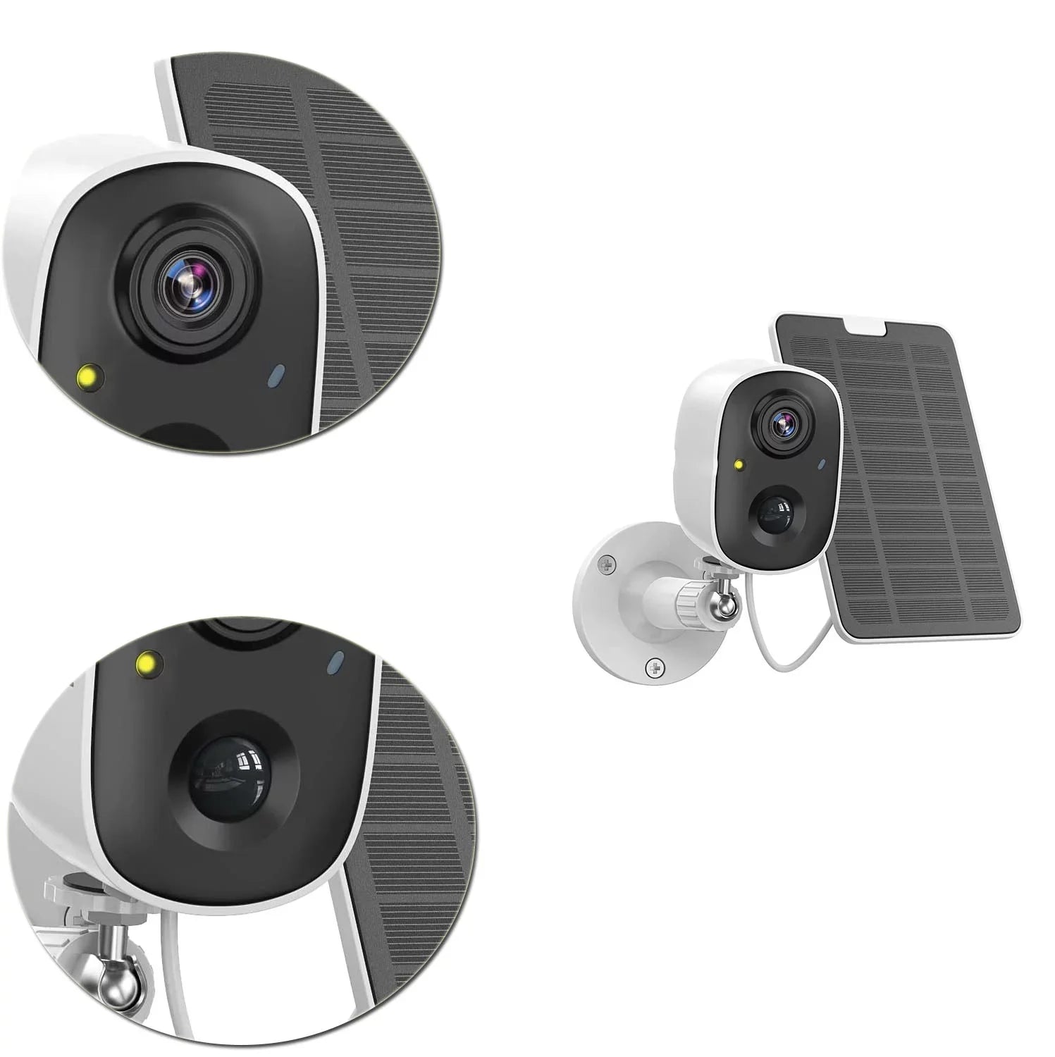 Security Camera Motion Powe Audio, Detection, Siren Solar Alarm,Cloud/SD Outdoor, Color 2-Way Waterproof Storage,IP65 Vision 1080P Camera, Battery Wireless Surveillance WiFi Night