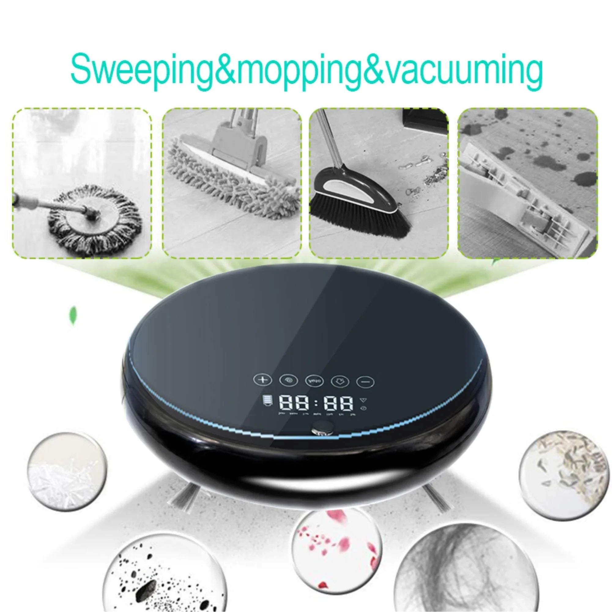 Charging, Noise, Design, Mute, Vacuum Cleaner: Color Black Ultra-Thin Low Robot Cordless Smart Automatic