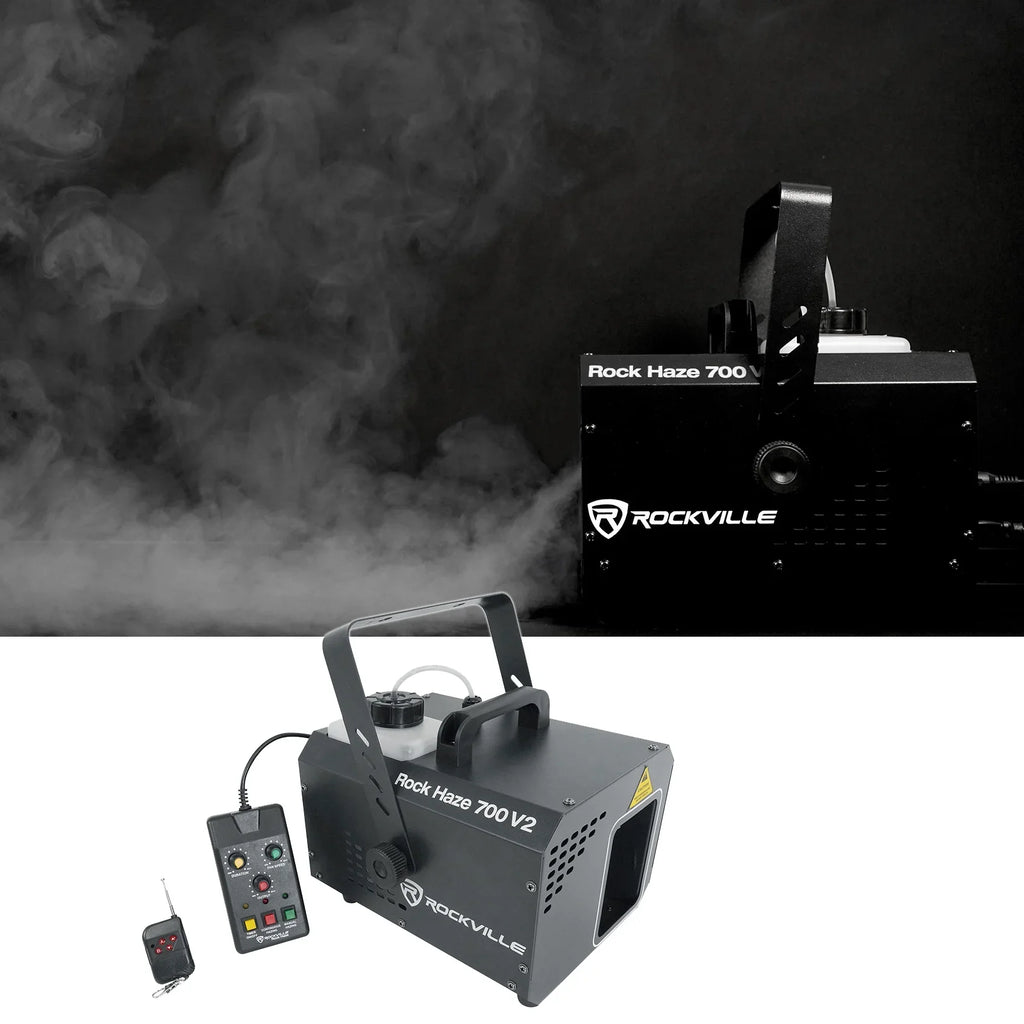 Water ROCKHAZE Haze Hazer Remotes (2) and DMX Machine 700 Based DJ/Club Rockville CFM