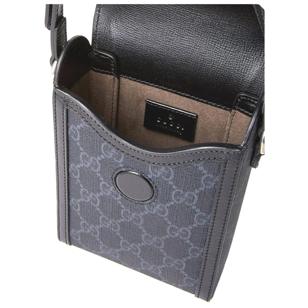 Black Retro Minibag Gucci GG Printed Crossbody Canvas