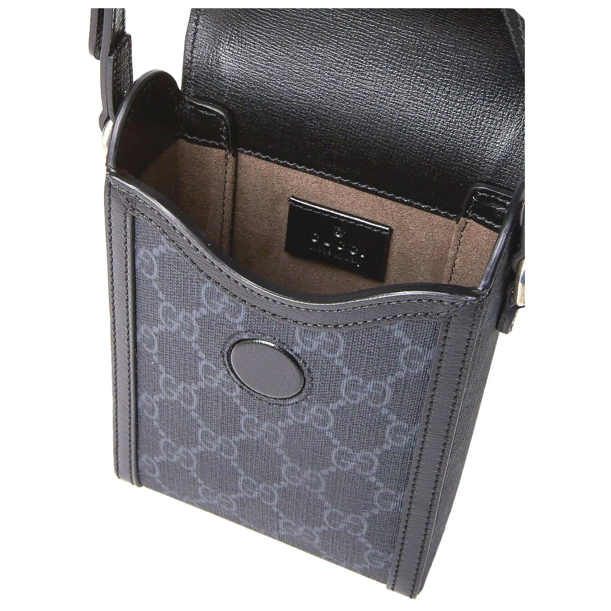 Black Retro Minibag Gucci GG Printed Crossbody Canvas