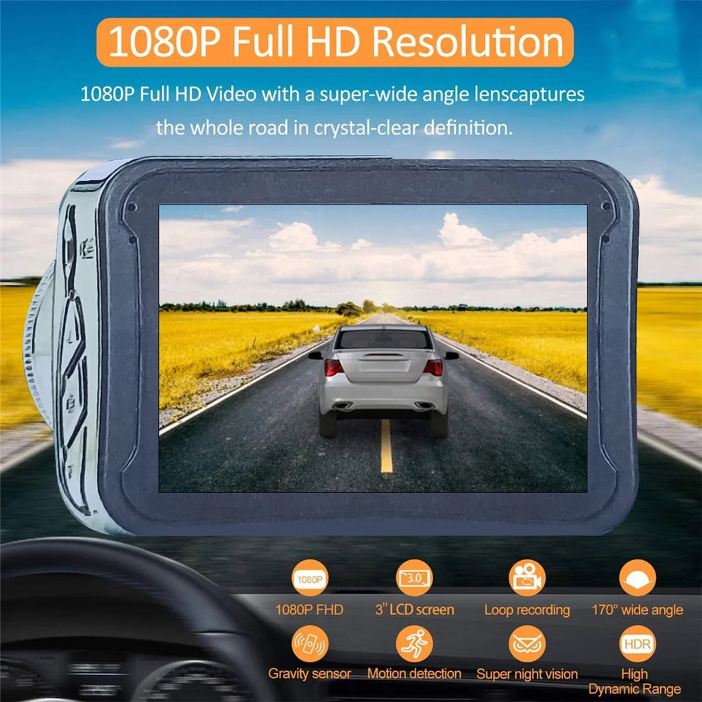 Angle Monitor Car Cameras for with Reliable - Perfect Driver's Full Car Loop Mini 1080P and License Car HD for Recording Band Wide G-sensor - Drivers 170° Rear birvsw Car Front Dashcam and Tachograph