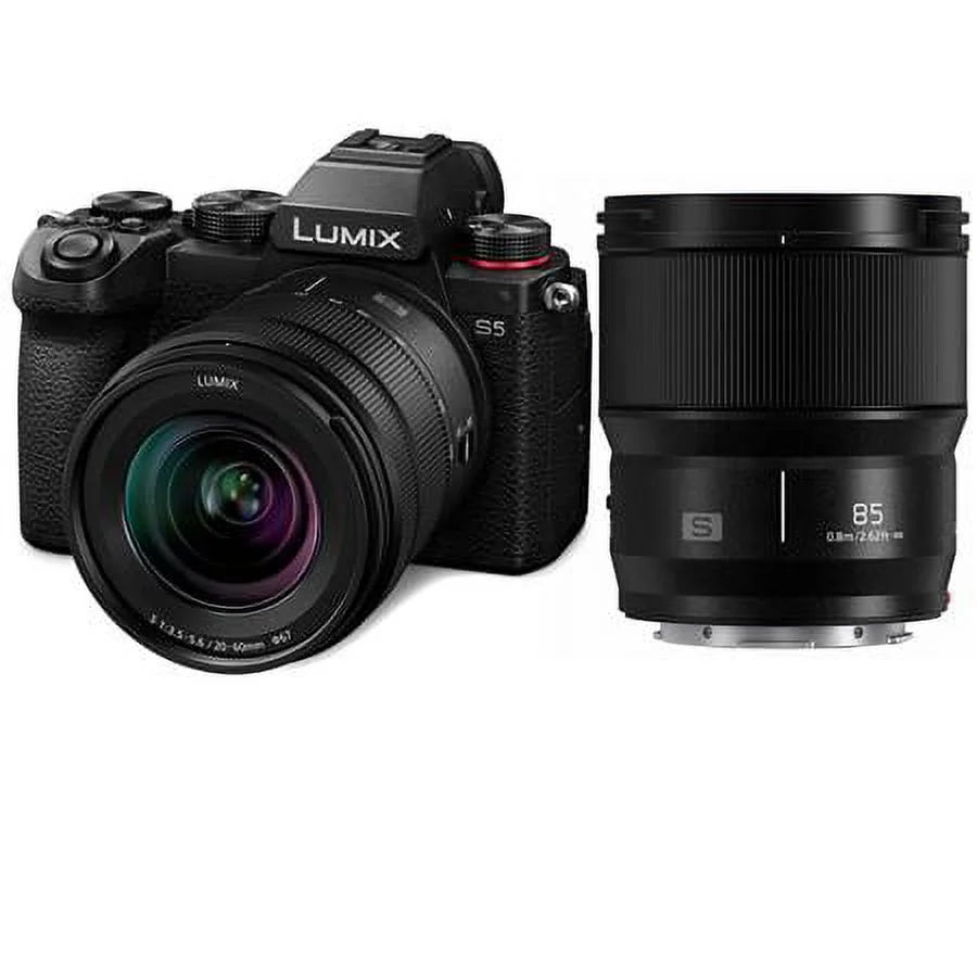 LUMIX 20-60mm Lumix Camera Lens S S and 85mm f/ Lumix with 1.8 L-Mount DC-S5 f/3.5-5.6 Mirrorless