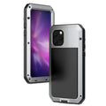 and 14 iPhone Glass Duty (Silver) Outdoor Gorilla Heavy Shockproof Aluminum Metal Rugged Scratch Protection, Resistant Military Case Travel Pro Grade