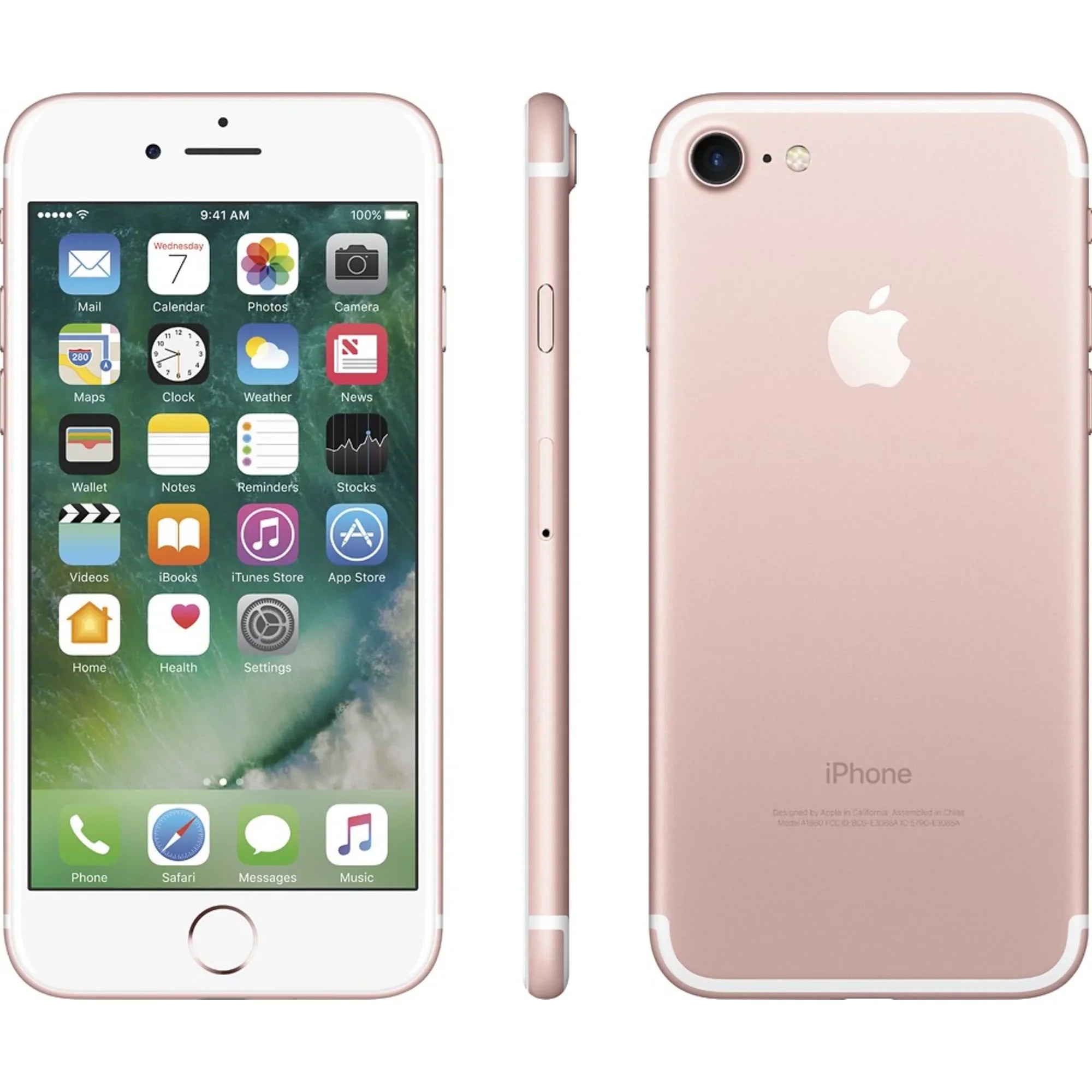 iPhone LTE Restored Gold Camera GSM 12MP Unlocked Smartphone Quad-Core - Apple 32GB (Refurbished) 7 with 4G Rose
