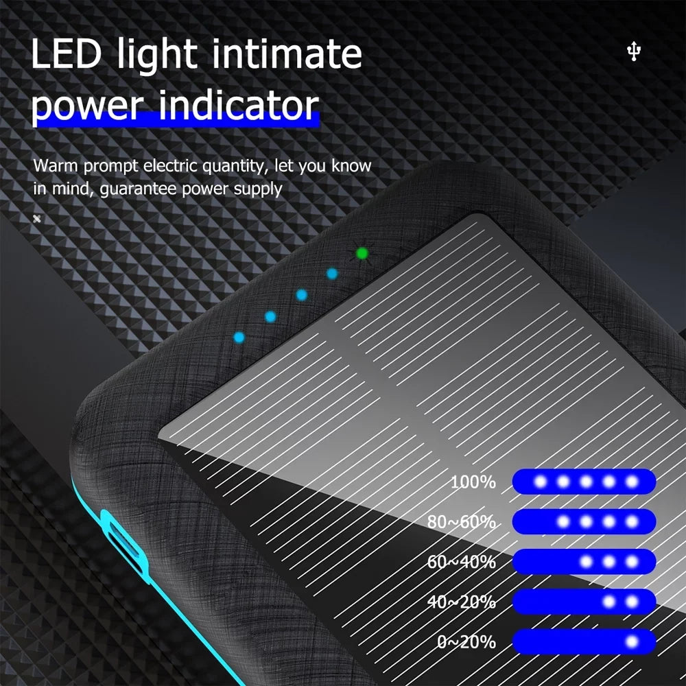 Lights Large Mobile Dual Decor Capacity LED Bank 20000mAh 3 Solar Xmas Portable Power Power Charger Supply USB Ponyta with